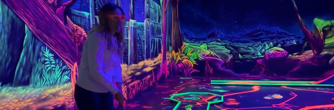3D Schwarzlicht Minigolf